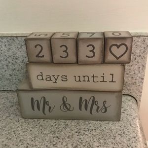 Wooden Wedding Countdown